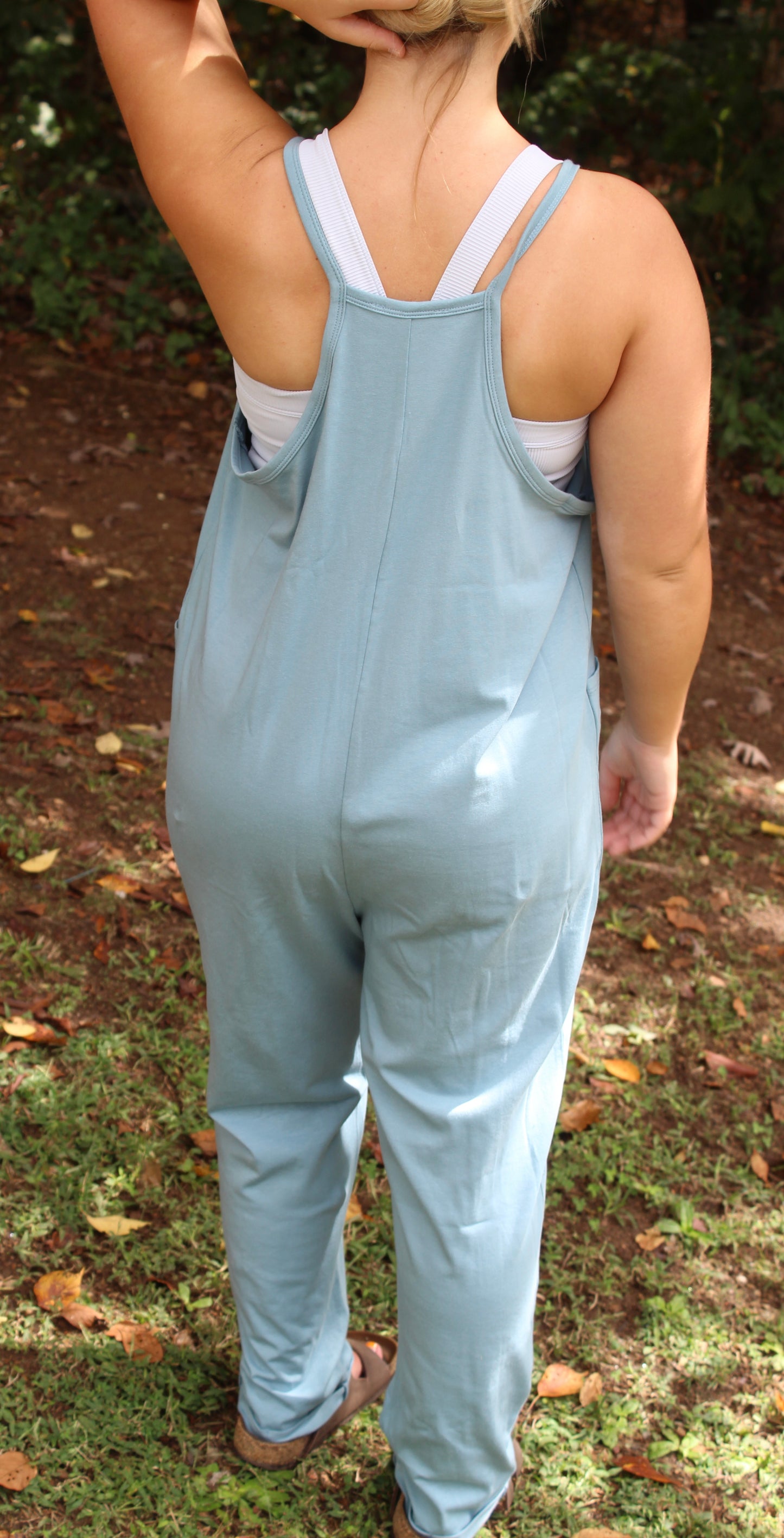 Cozy Queen Jumpsuit - Blue Grey