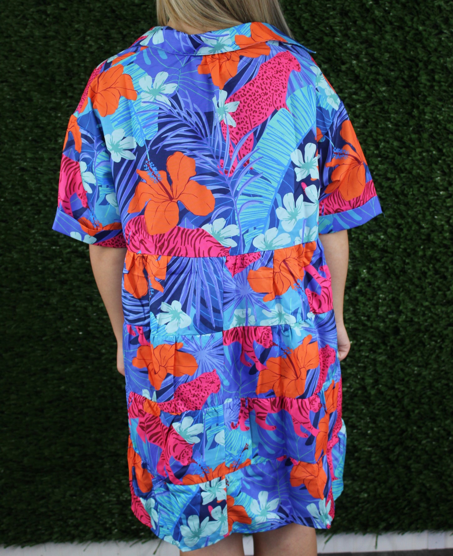 Welcome To The Jungle Collared Dress