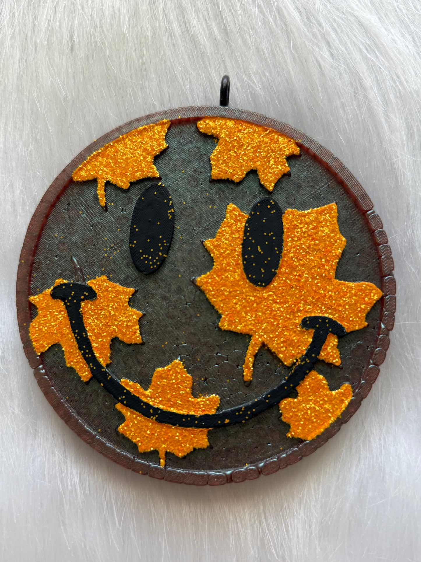 Fall Leaf Smiley Freshie
