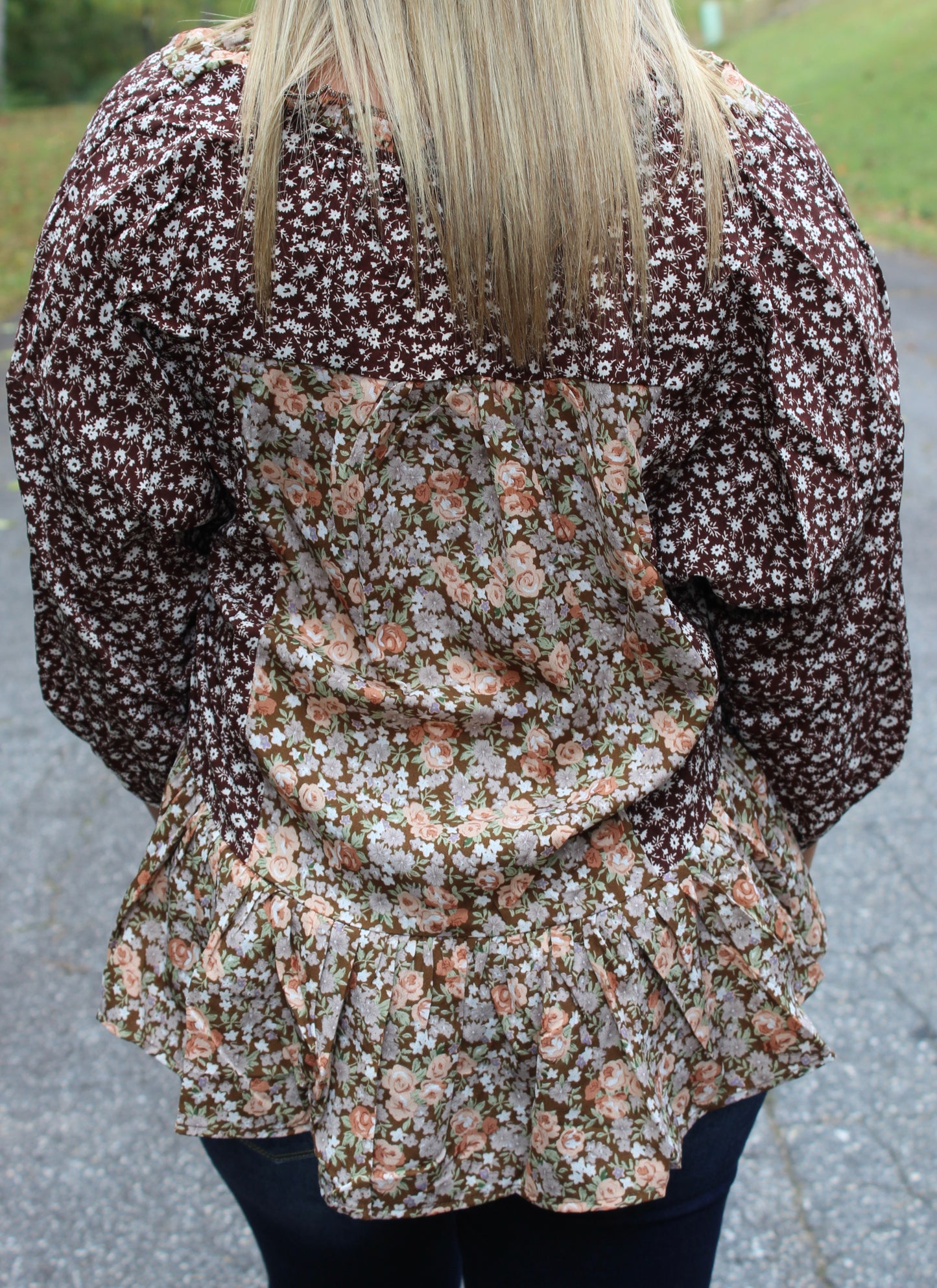 For The Love Of Floral Half-Sleeve Top