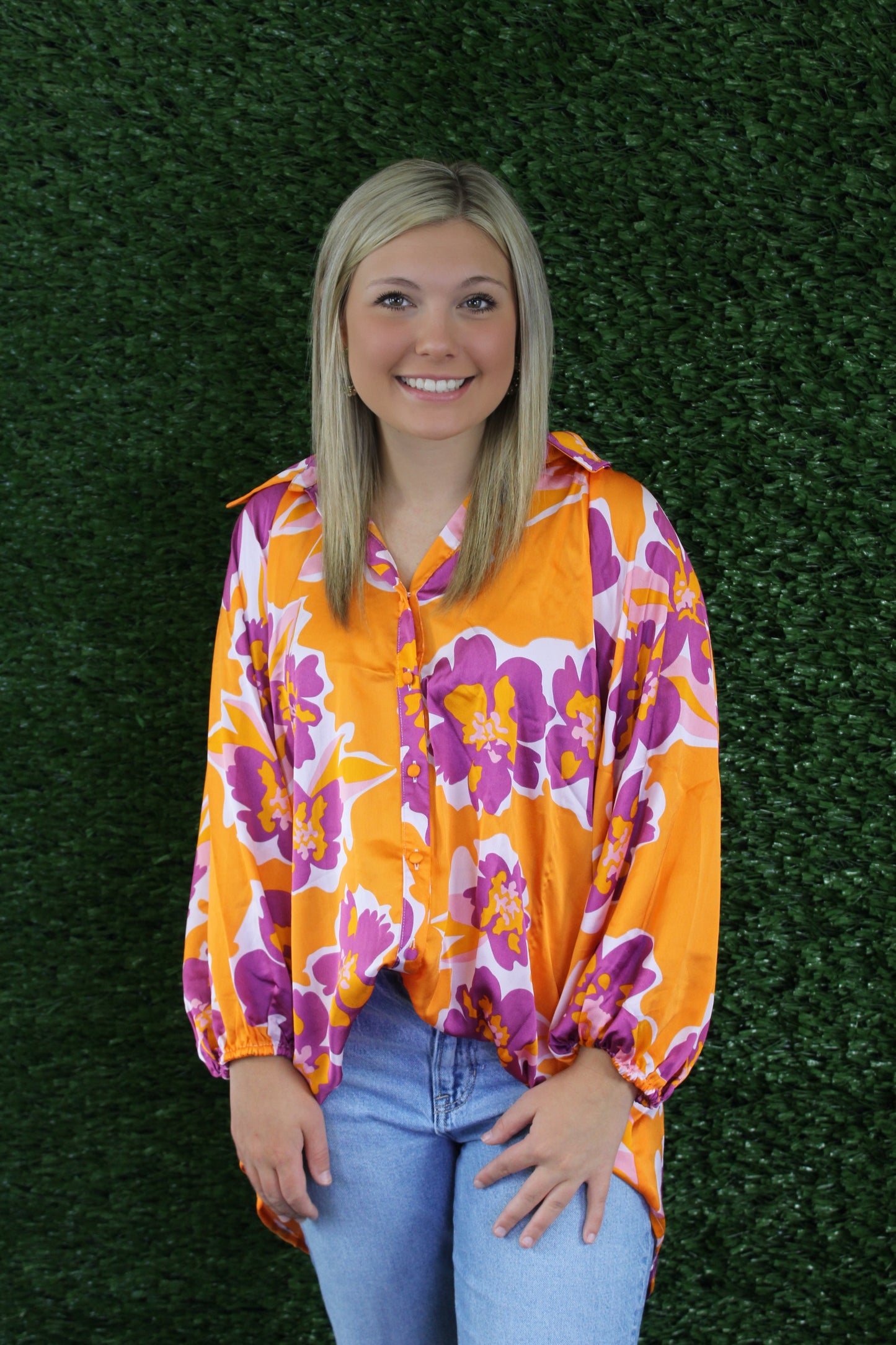 Perfectly Polished Floral Blouse