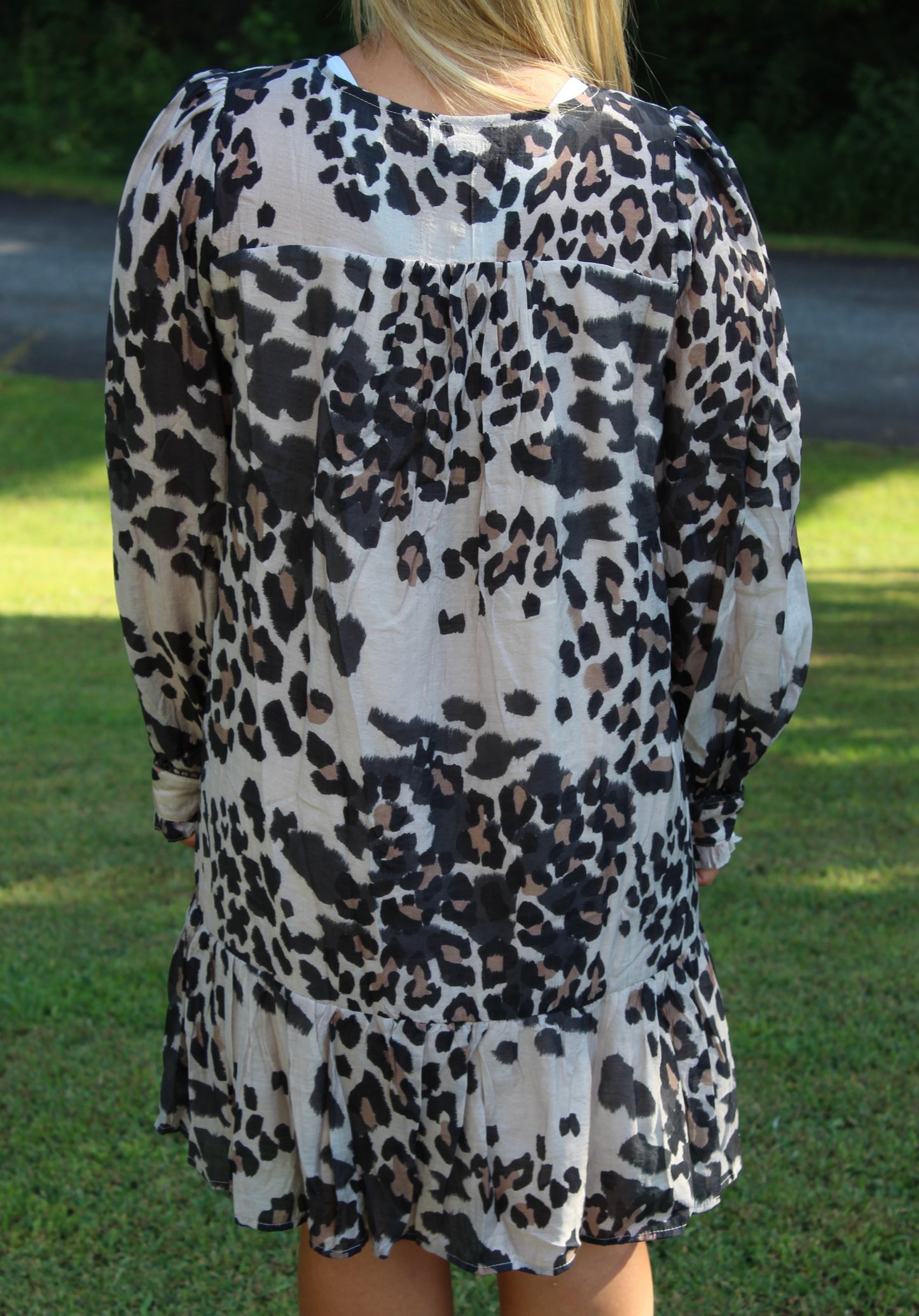 Lost In Leopard Long Sleeve Dress