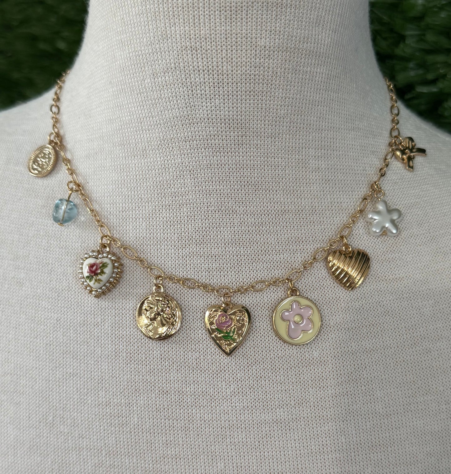 Vintage Garden Charm Necklace