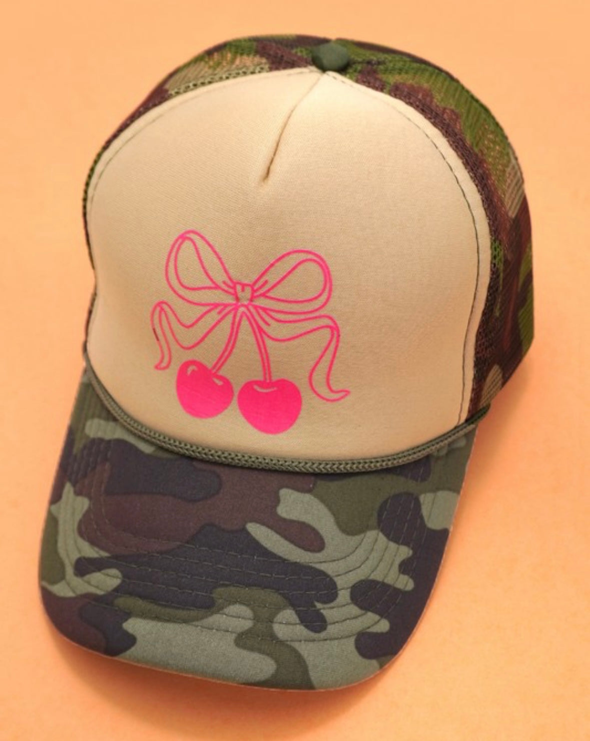 Camo Cherry Trucker Hat