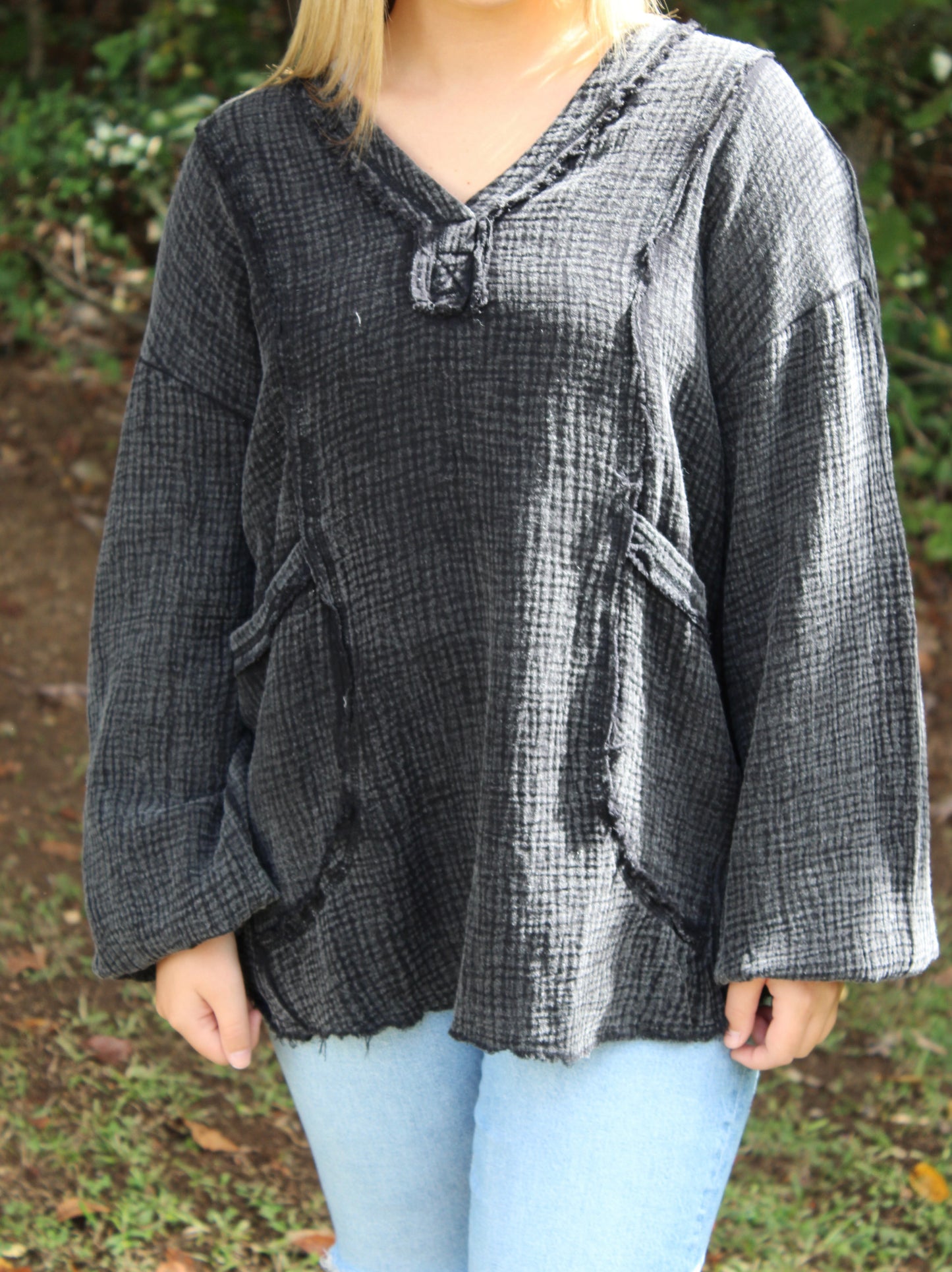 Breezy Feelin' Oversized Gauze Top