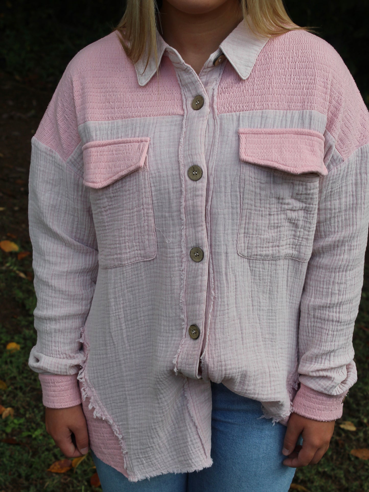 Cool Mornings Mineral Washed Shacket