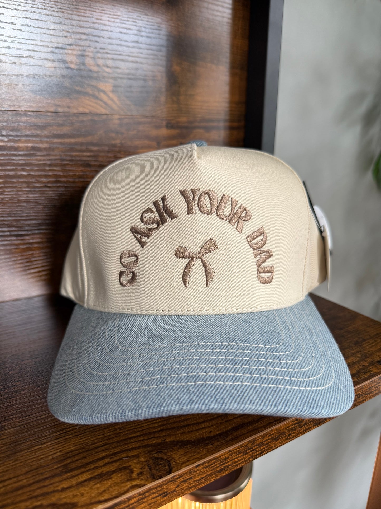 Go Ask Your Dad Trucker Hat - Denim
