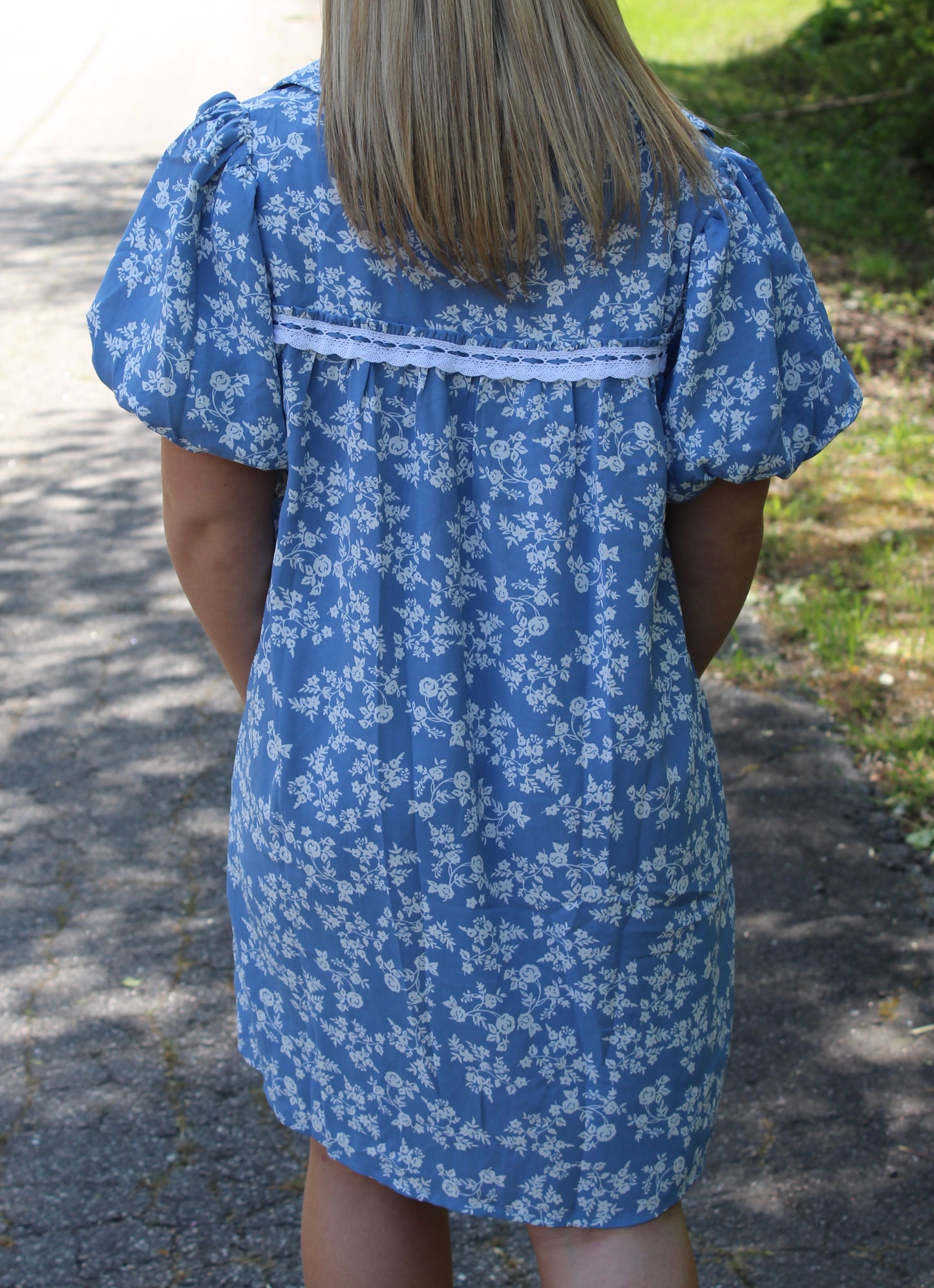 Floral Puff Sleeve Mini Dress