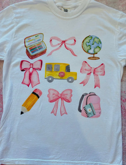School Bow Collage Tee