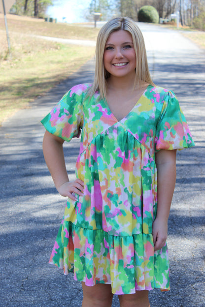 Pop Of Many Colors Dress