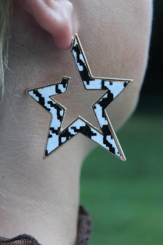 Star Hoop Earrings