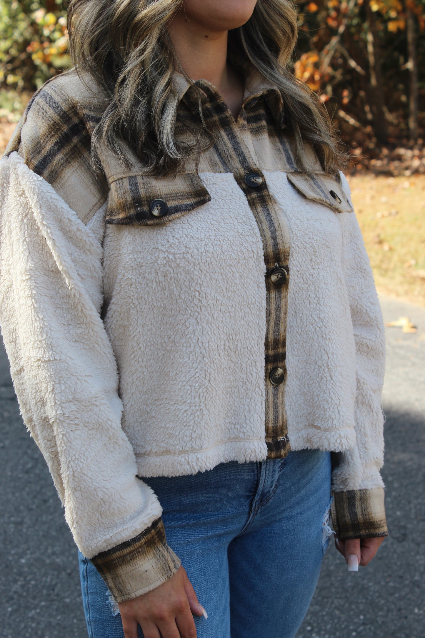 Pumpkin Spice Faux Fur Jacket