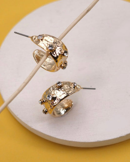 Mini Rhinestone Hoop Earrings