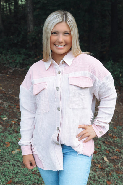 Cool Mornings Mineral Washed Shacket