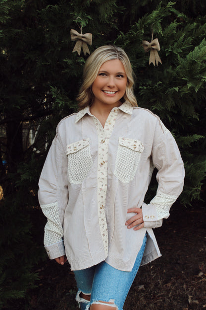 Fall Muse Floral Shacket