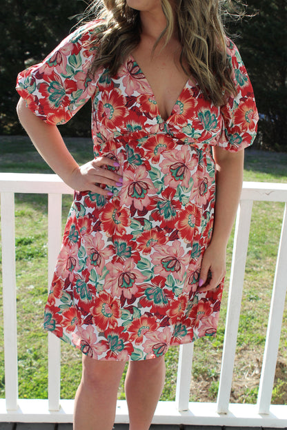 Cruise Ready Balloon Sleeve Mini Dress