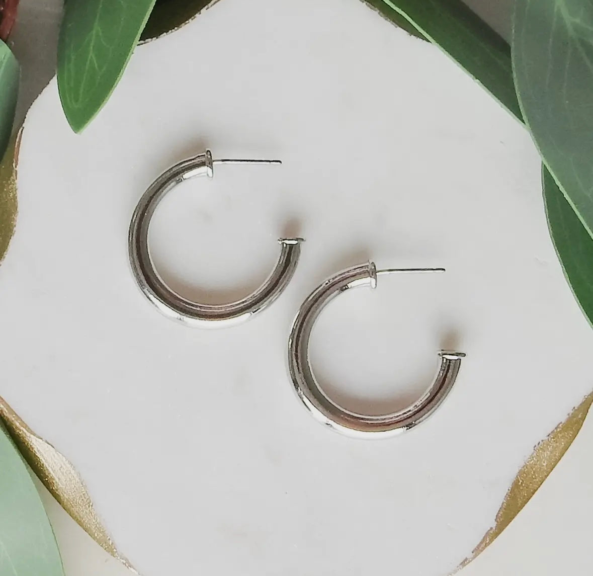 Round Hoop Earrings