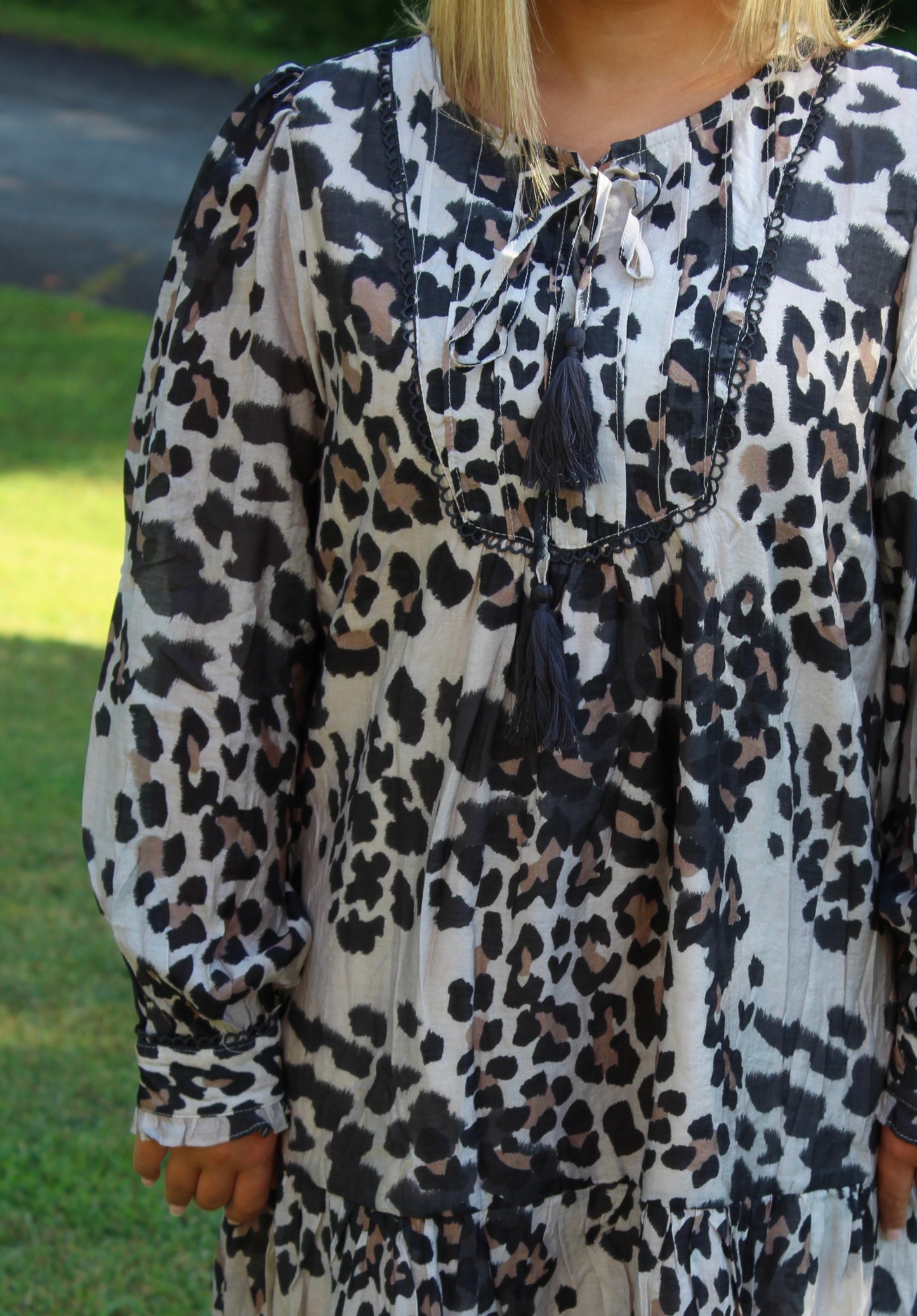 Lost In Leopard Long Sleeve Dress