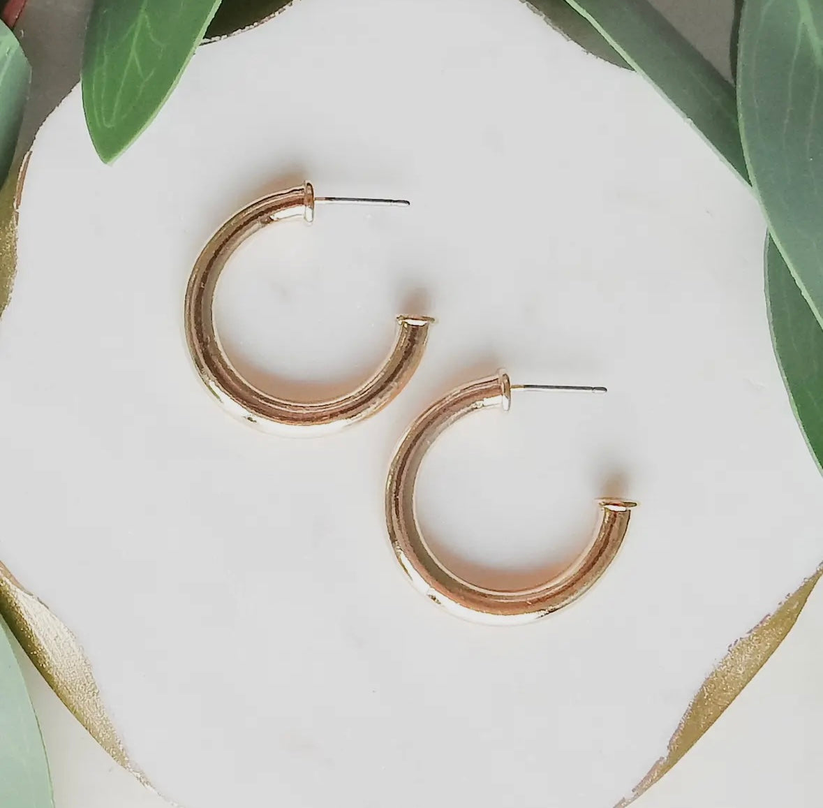 Round Hoop Earrings