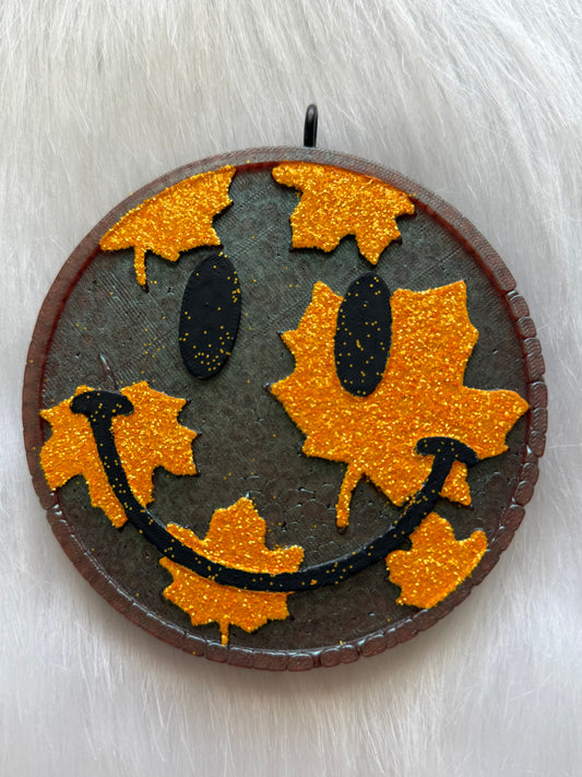 Fall Leaf Smiley Freshie