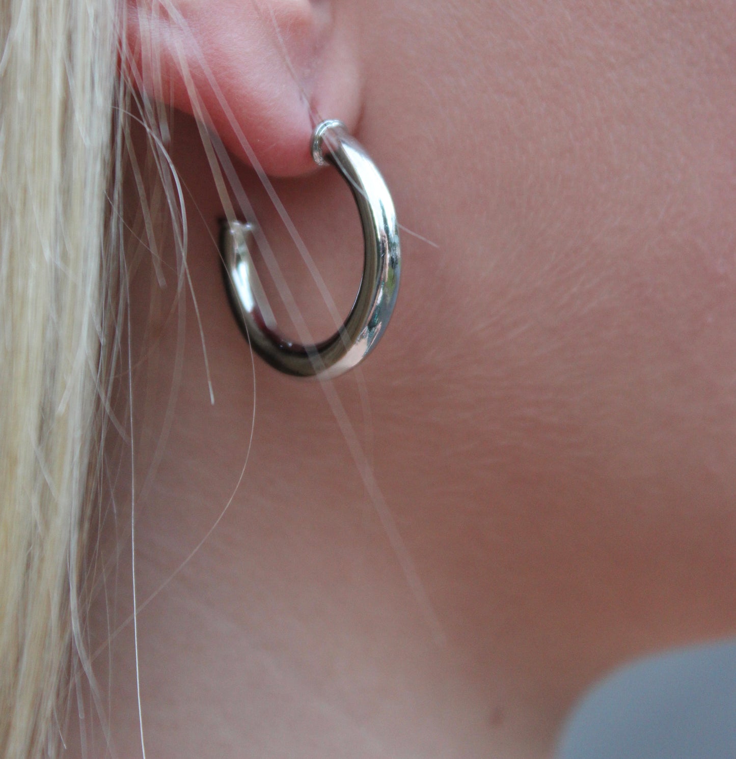 Round Hoop Earrings