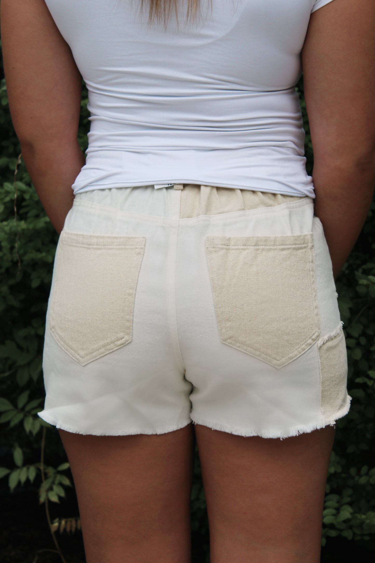 Soft Washed Color Block Shorts