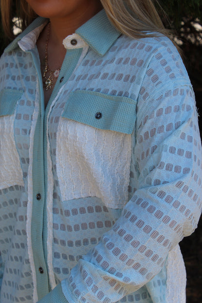 Long Sleeve Breeze Color Block Top