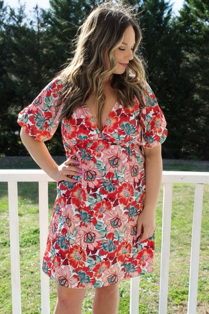Cruise Ready Balloon Sleeve Mini Dress
