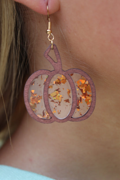 Speckled Pumpkin Earrings