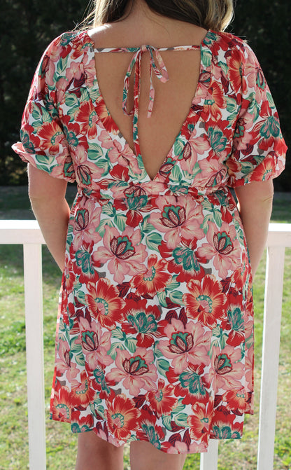Cruise Ready Balloon Sleeve Mini Dress