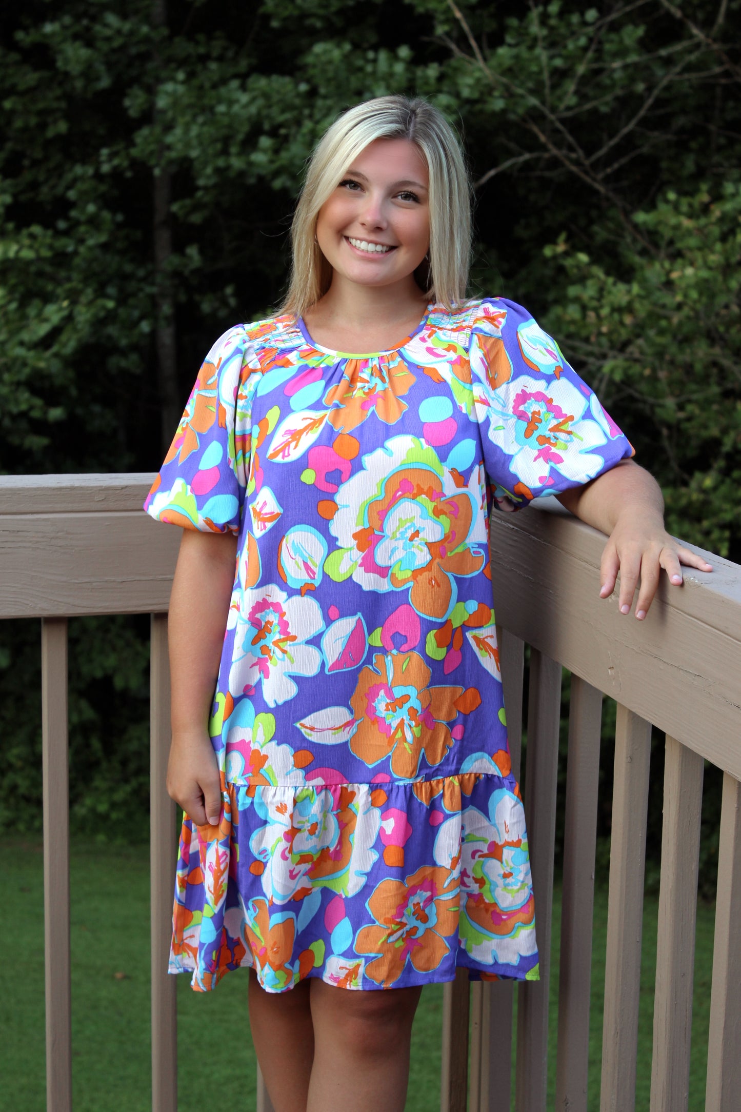 Sunny Forecast Ruffled Bottom Dress