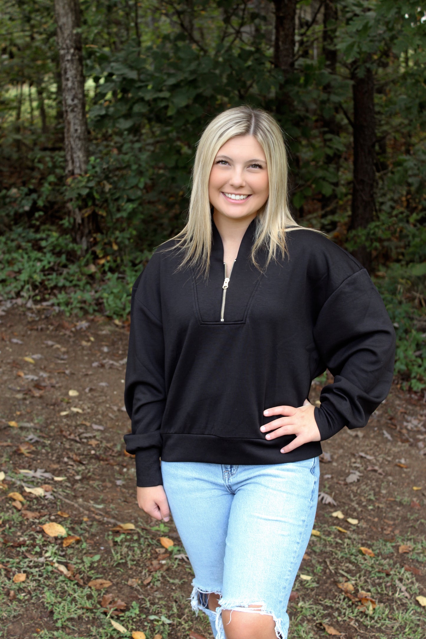 Scuba Half Zip Pullover - Black