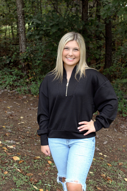 Scuba Half Zip Pullover - Black