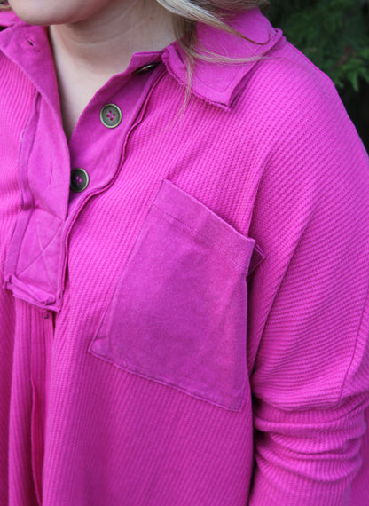 Pretty In Pink Contrast Pullover