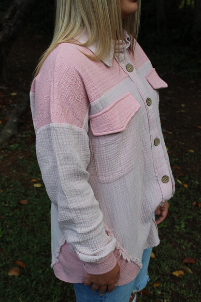 Cool Mornings Mineral Washed Shacket