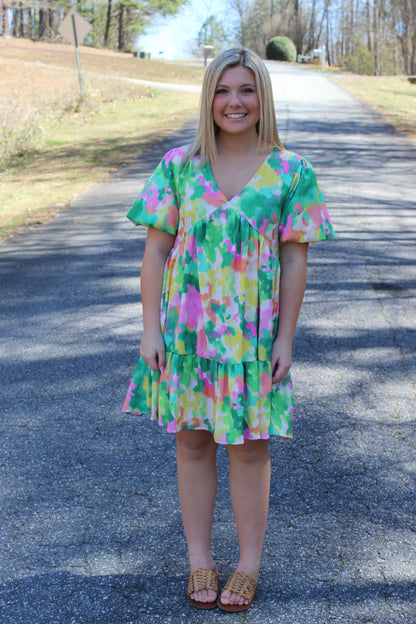 Pop Of Many Colors Dress
