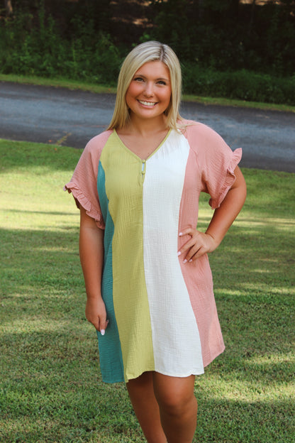 Fall Sippin' Multicolor Dress