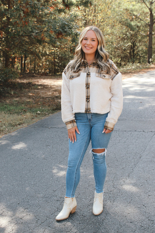 Pumpkin Spice Faux Fur Jacket