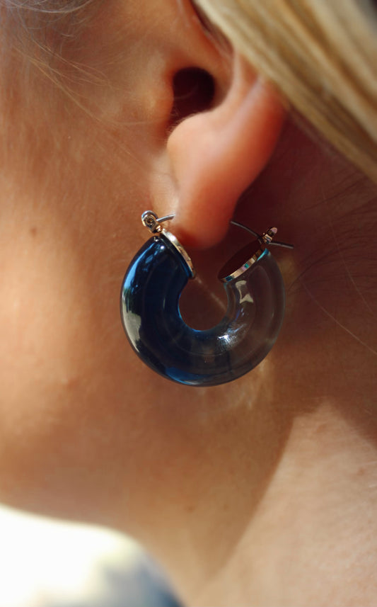 Chunky Jelly Hoop Earrings