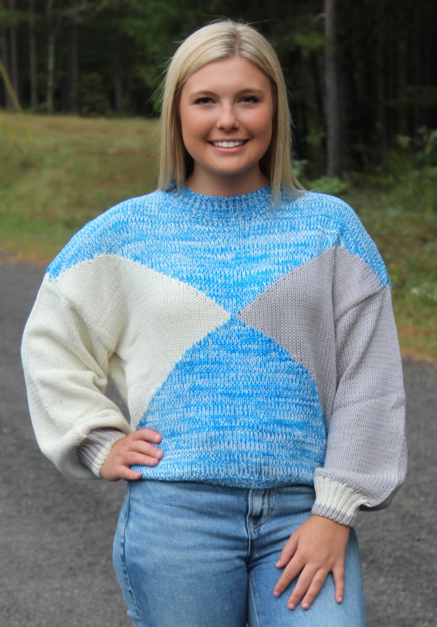 Color Block Knit Sweater