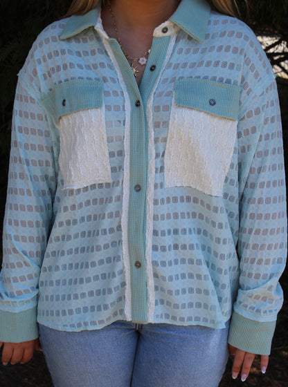 Long Sleeve Breeze Color Block Top