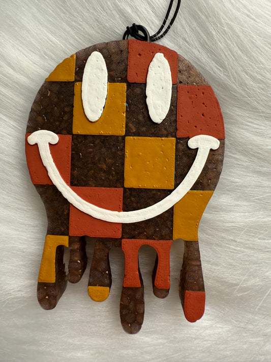 Fall Checkered Smiley Freshie