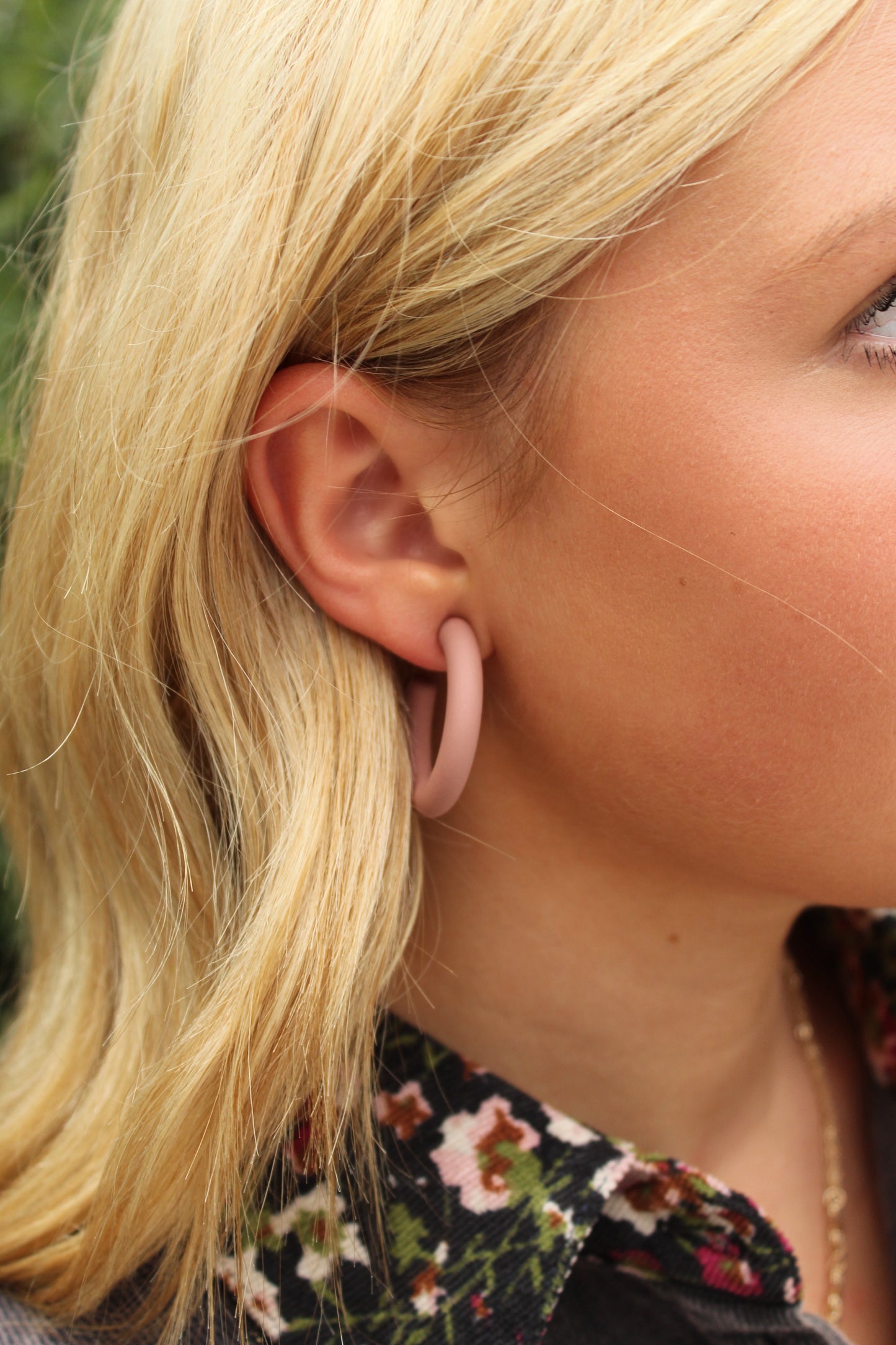 Fall Colored Coated Hoop Earrings