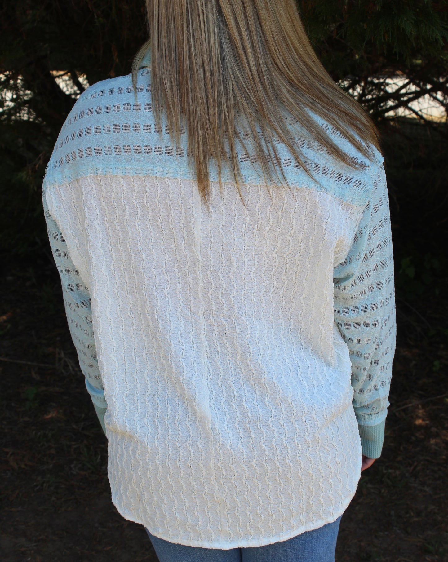 Long Sleeve Breeze Color Block Top
