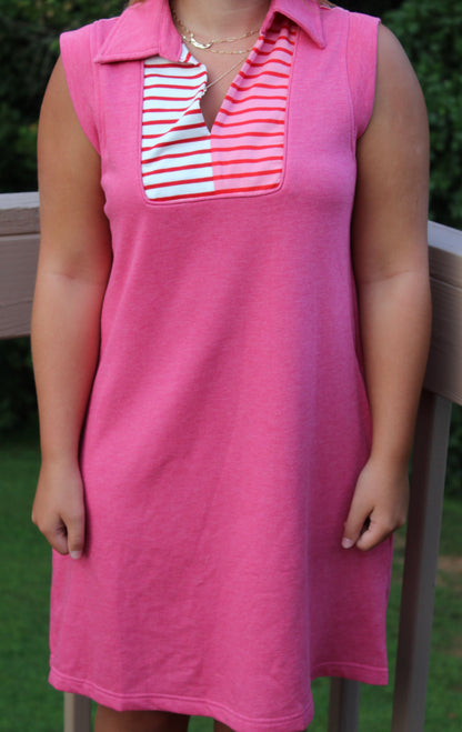 Patio Views Open Collared Dress
