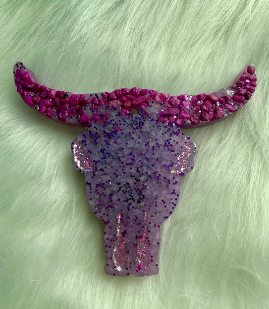 Purple Cow Skull Freshie