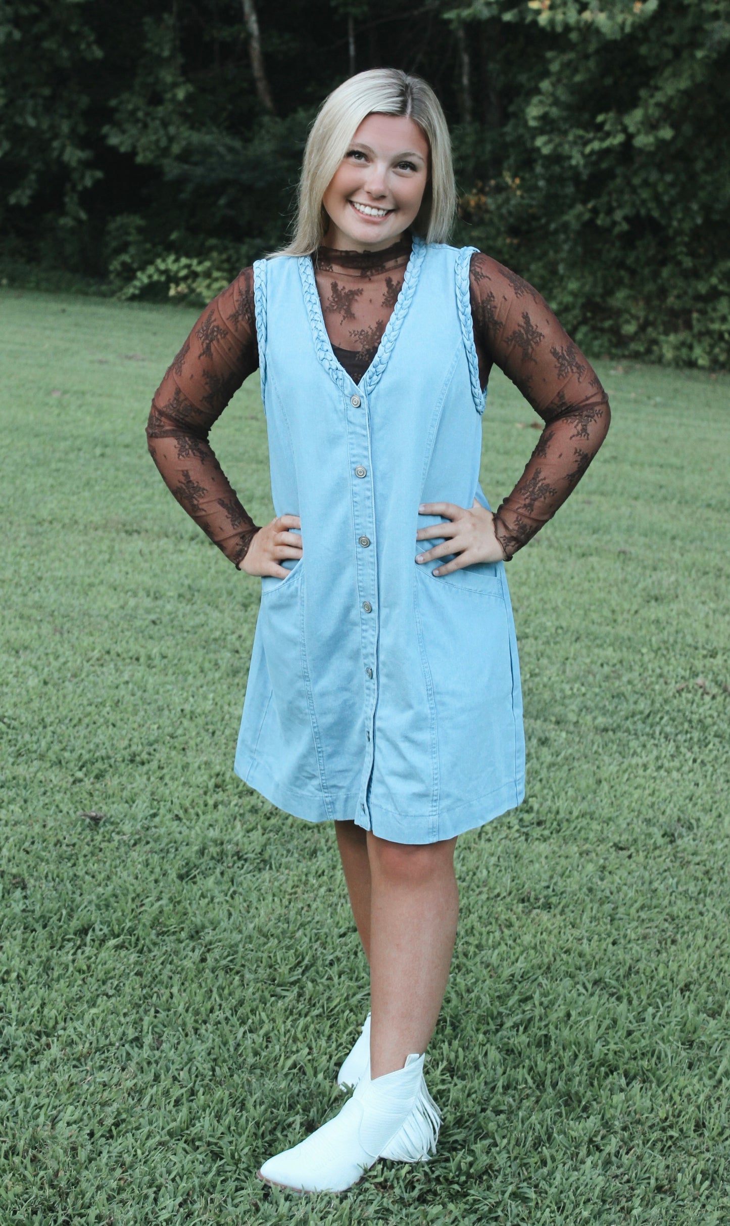 Heartache On The Dance Floor Denim Dress