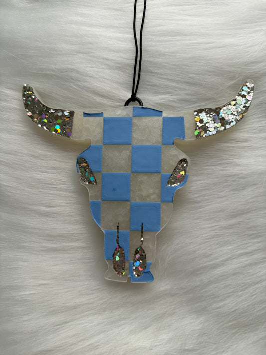 Checkered CowSkull Freshie