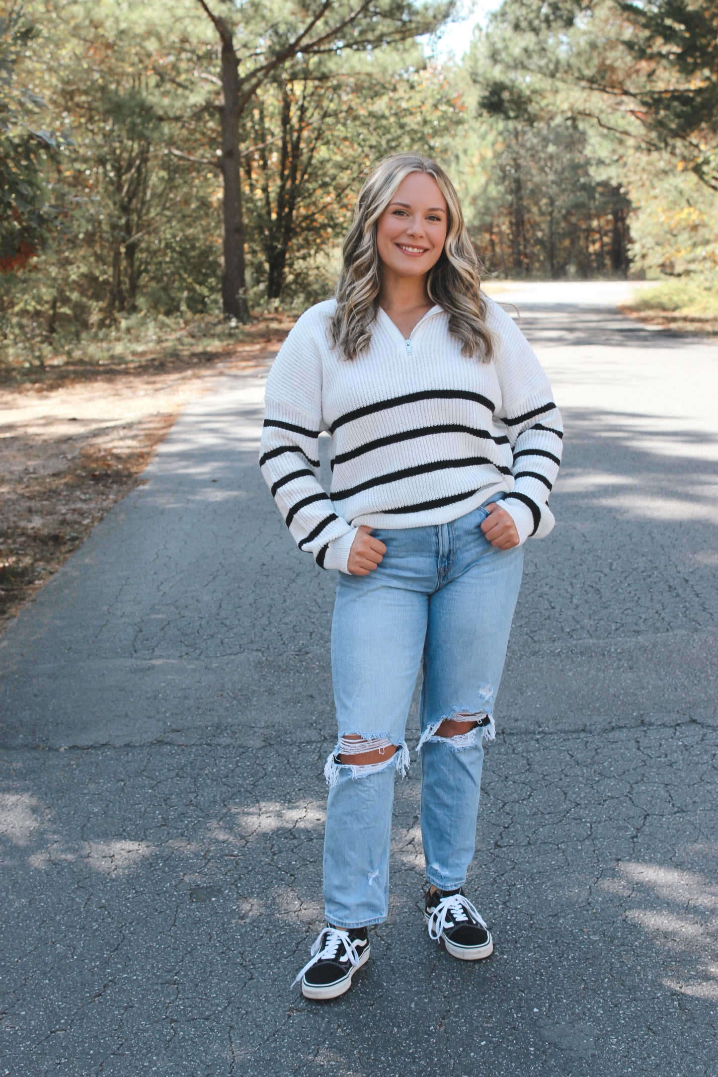 Go Easy On Me Striped Knit Sweater