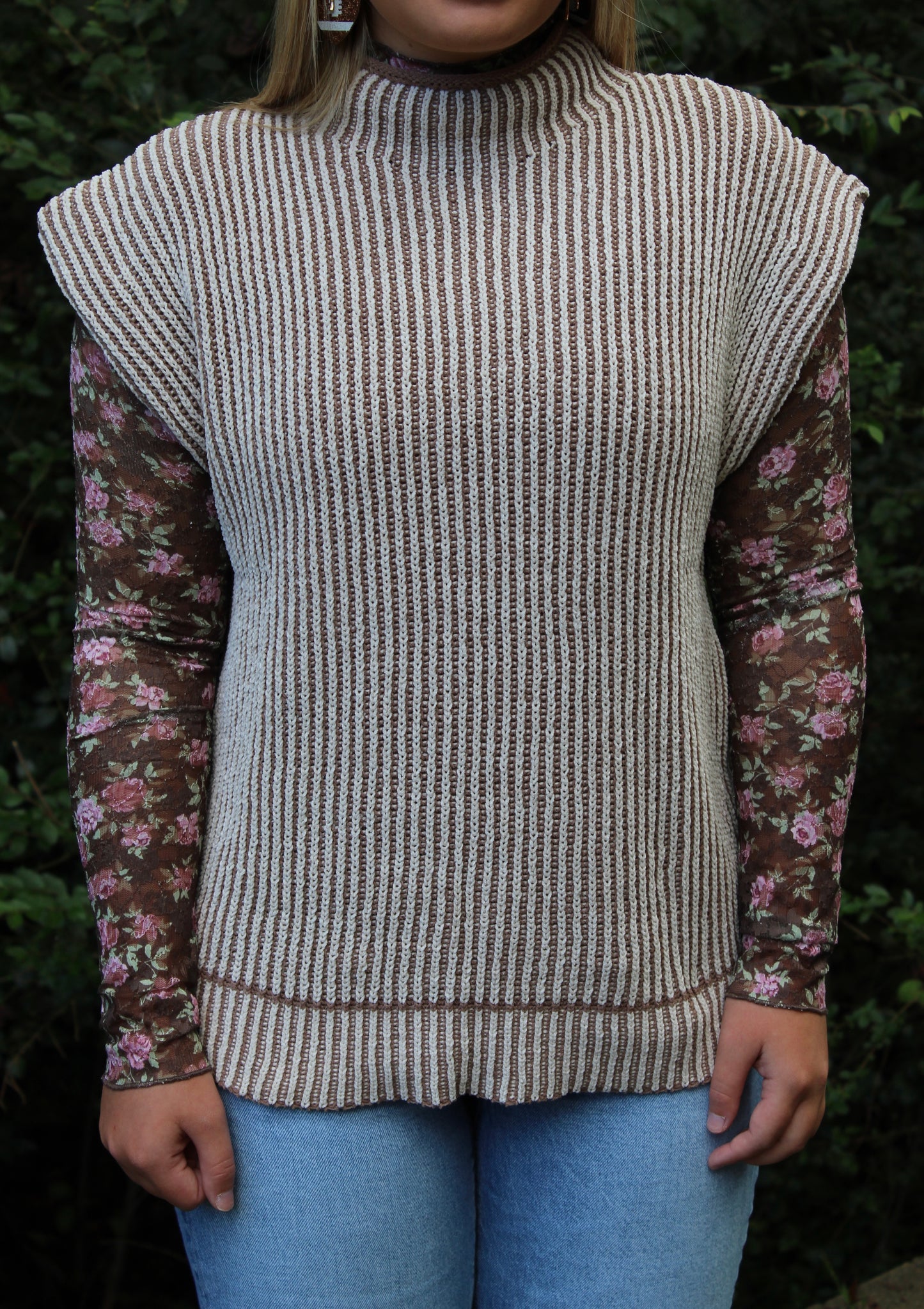Latte Run Two Tone Sweater